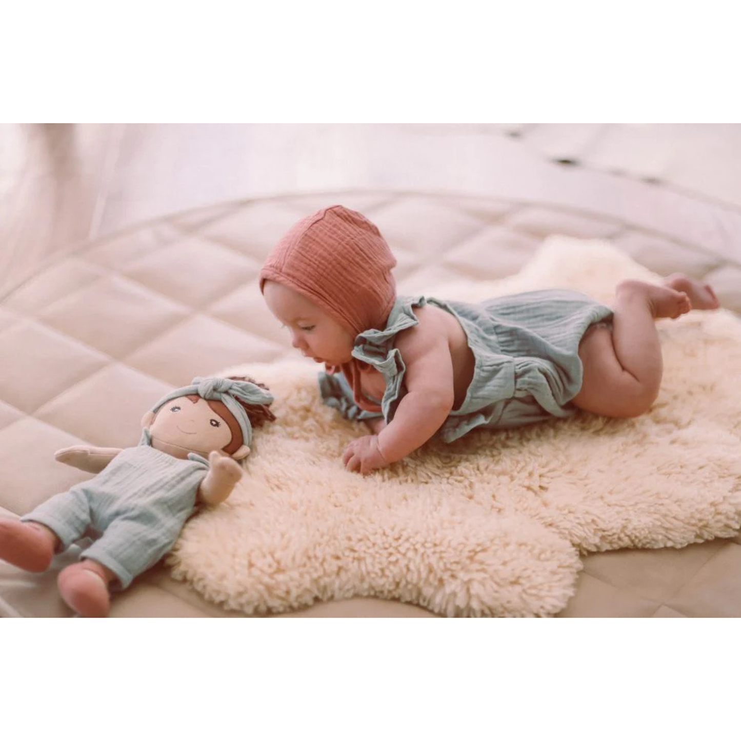 Apple Park Organic Dress Up Doll - Park Friend Paloma (Teal)