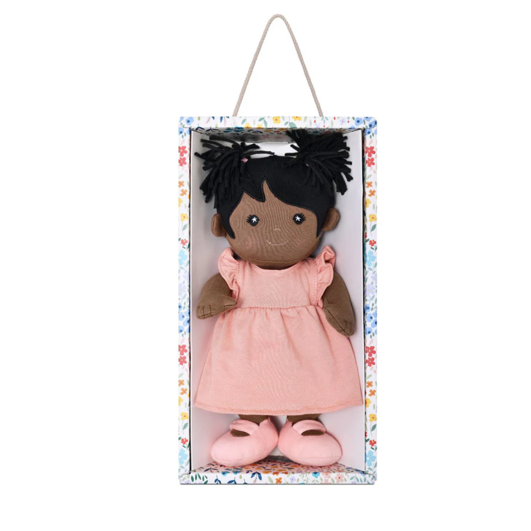 Apple Park Organic Dress Up Doll - Mia in Dusty Rose