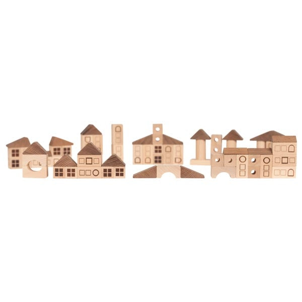 Goki Nature Wooden Building Bricks Town