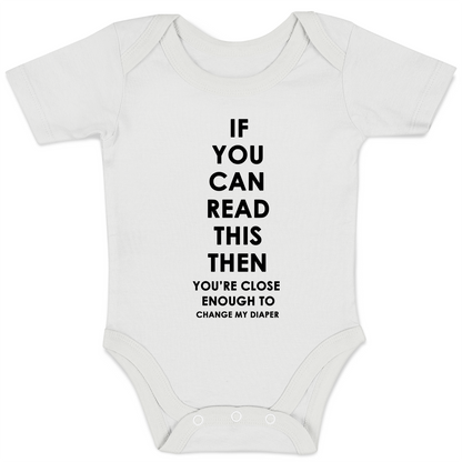 Endanzoo Organic Baby Bodysuit - Read and Change My Diaper