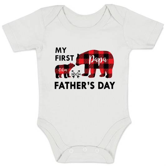 [Personalized] Endanzoo Organic Baby Bodysuit - My First Father's Day