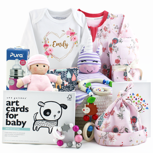 Zeronto Baby Girl Gift Basket - Flower Bloom