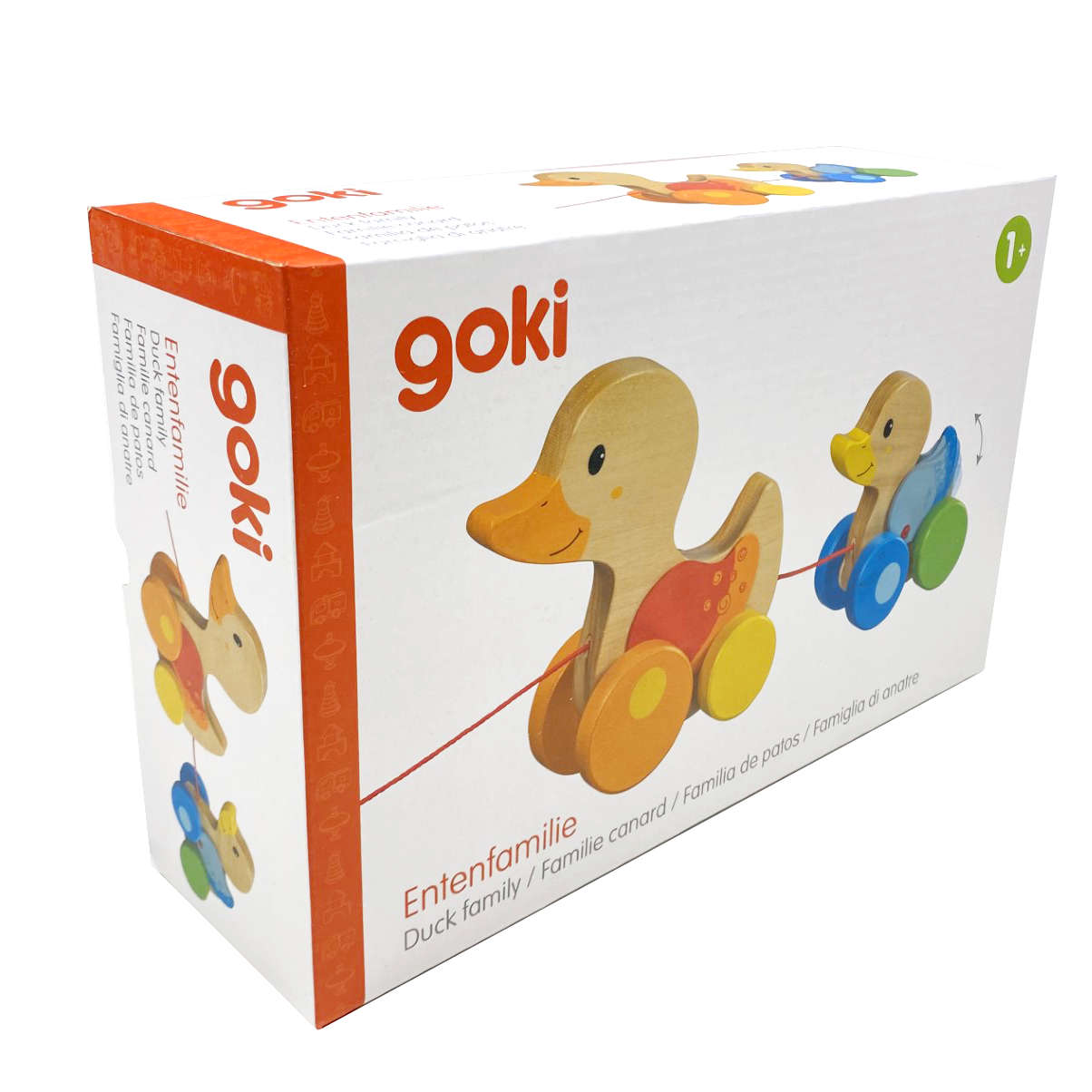 Goki Wooden Pull-Along Animal - Family Duck