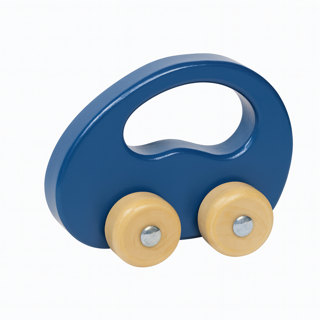Goki Wooden Push-Along Vehicle (Blue)