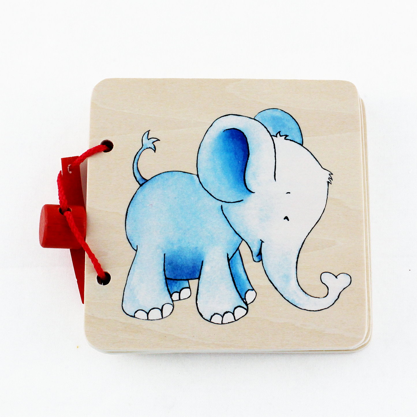 Goki Wooden Picture Book - Elephant (Formerly Visit To The Zoo)