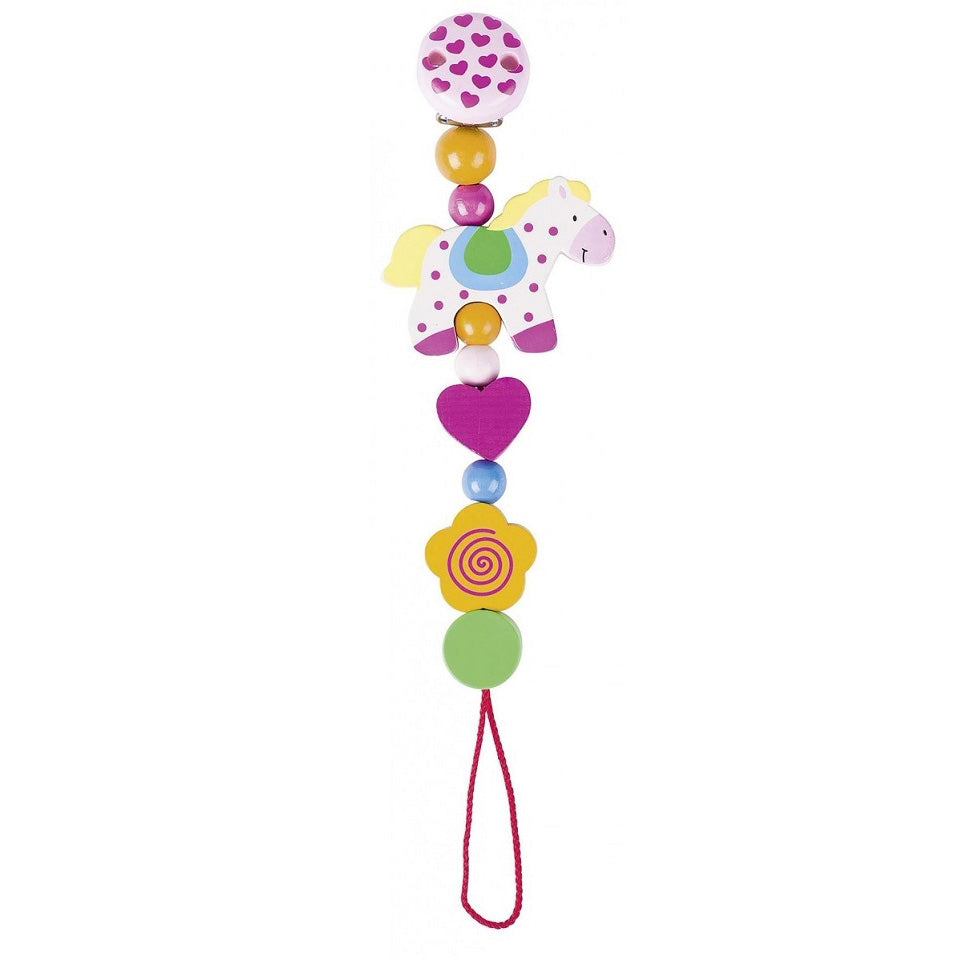 Heimess Wooden Pacifier Clips - Soother Chain Horse