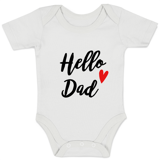 Endanzoo Pregnancy Announcement Baby Reveal Organic Baby Bodysuit - Hello Dad