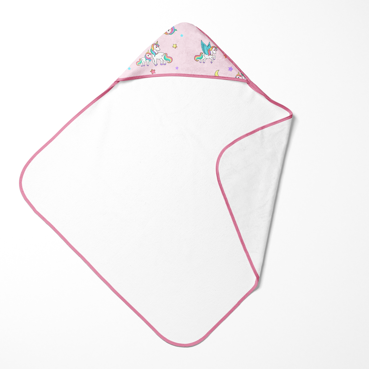 Endanzoo Organic Baby Hooded Towel - Rainbow Unicorns