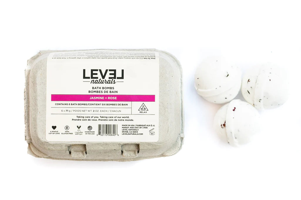 Level Naturals - Jasmine & Rose Bath Bombs