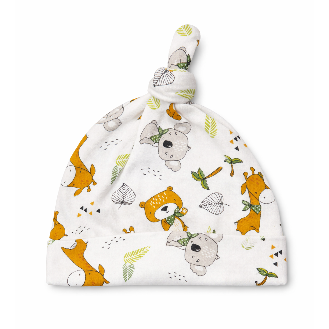 Endanzoo Organic Cotton Knotted Beanie - Jungle Cuties