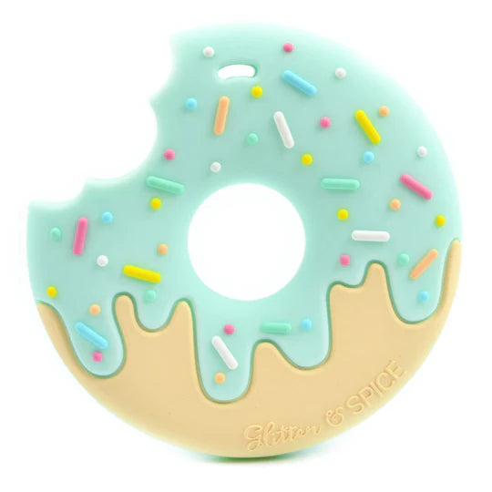 Glitter & Spice Donut Silicone Teether (Tutti Frutti)