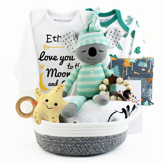 Zeronto Baby Gift Basket - Love You To The Moon & Back