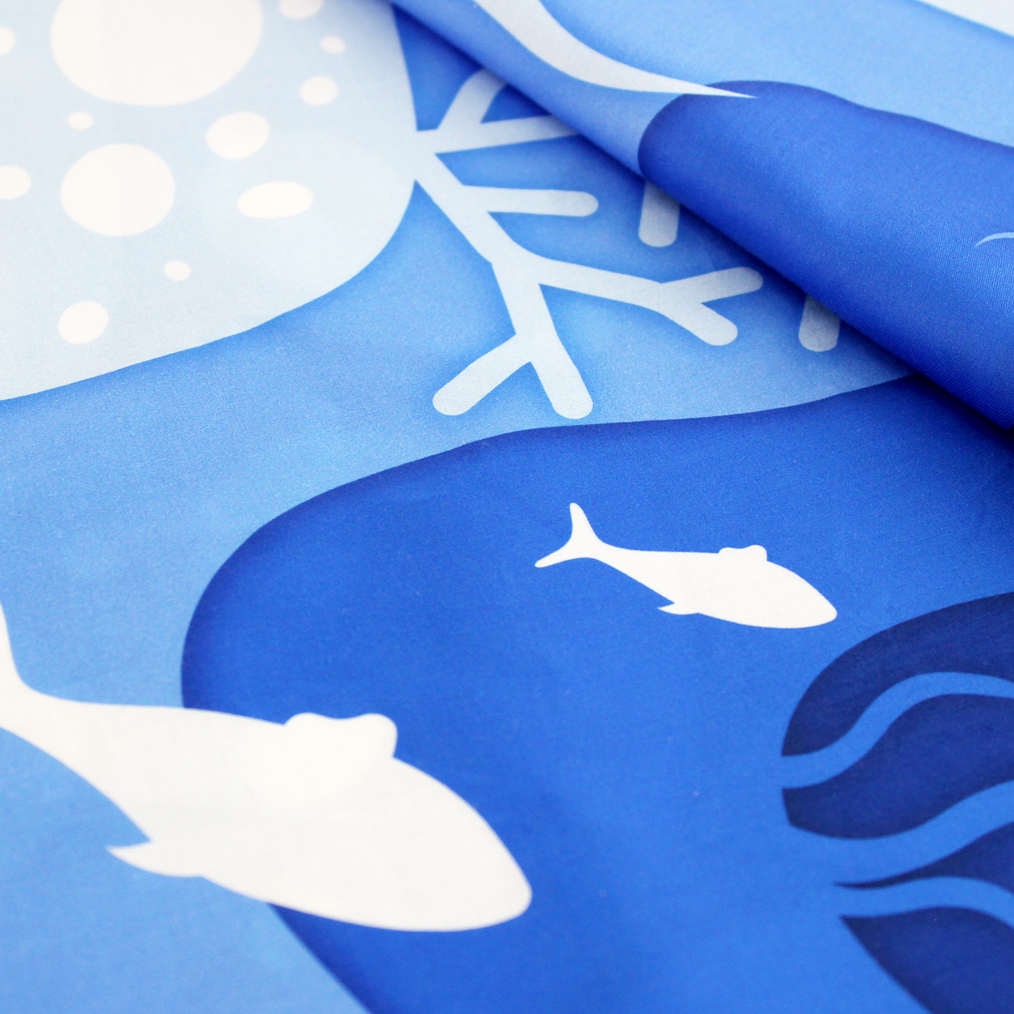 Ecolysium Large Cotton Furoshiki Cloth Wrapper - Blue Ocean (90 x 90 cm)