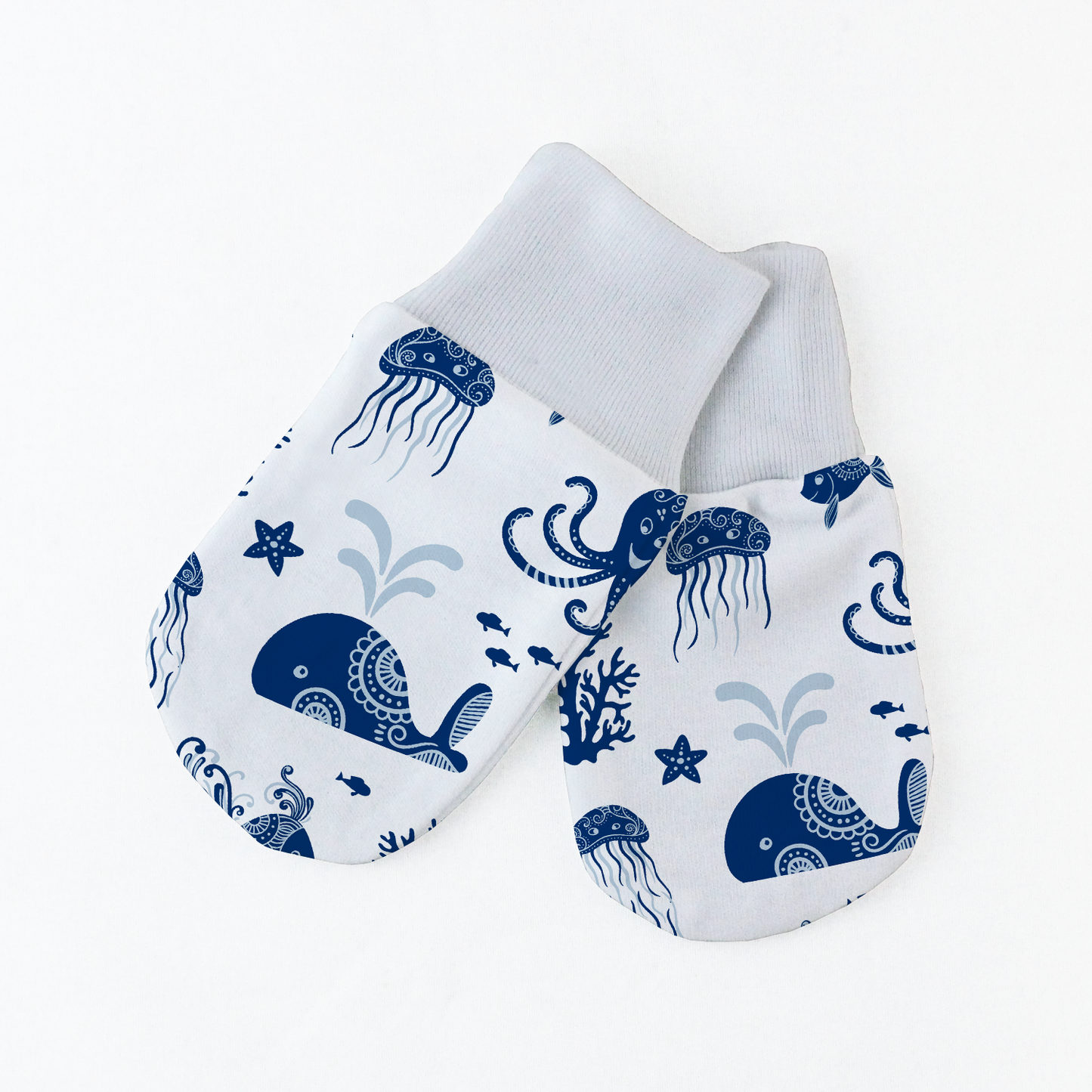 Endanzoo Organic Cotton Mittens - Deep Sea