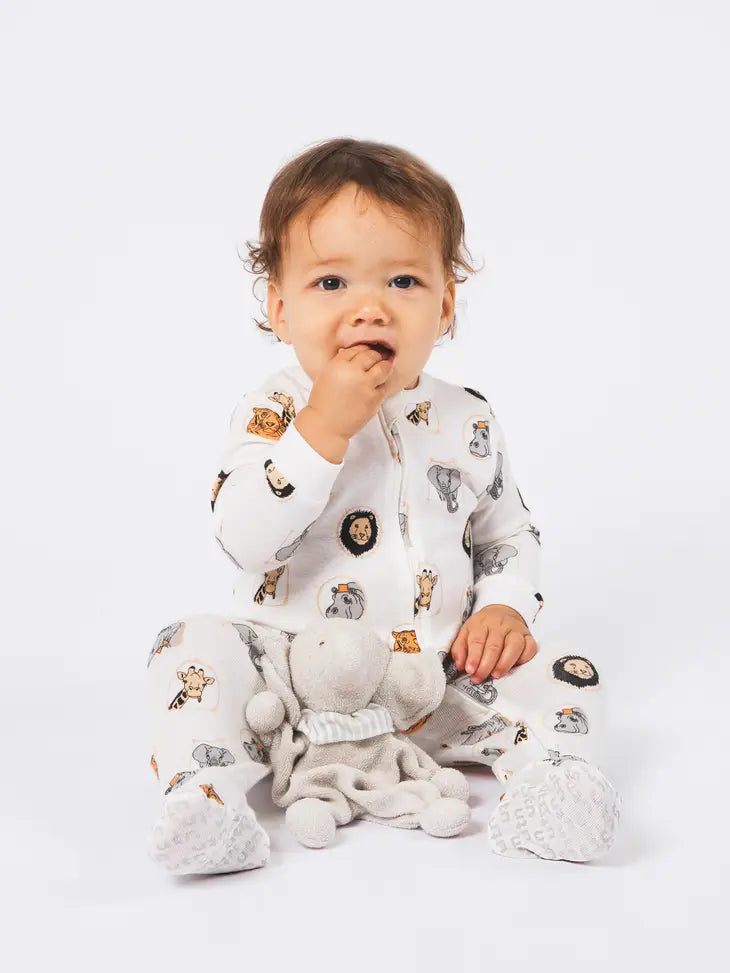 Under The Nile Organic Lovey Blankie - Elephant (Grey)