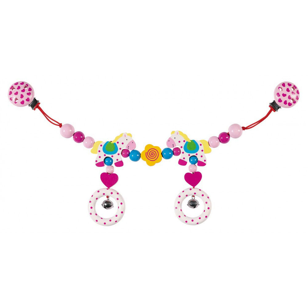 Heimess Pram Stroller Chain - Horses with clips