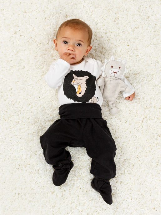 Under The Nile Organic Lovey Blankie - Lion (8 inches)