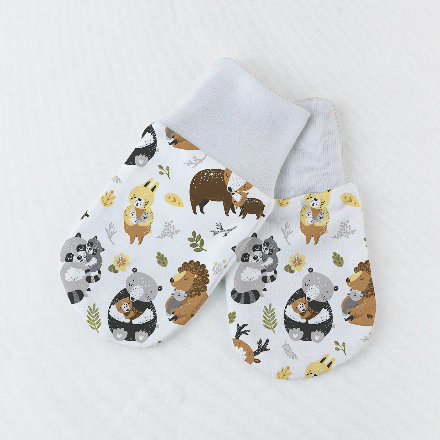 Endanzoo Organic Cotton Mittens - Safari Hugs