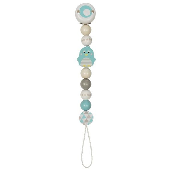 Heimess Wooden Pacifier Clip - Soother Chain Penguin