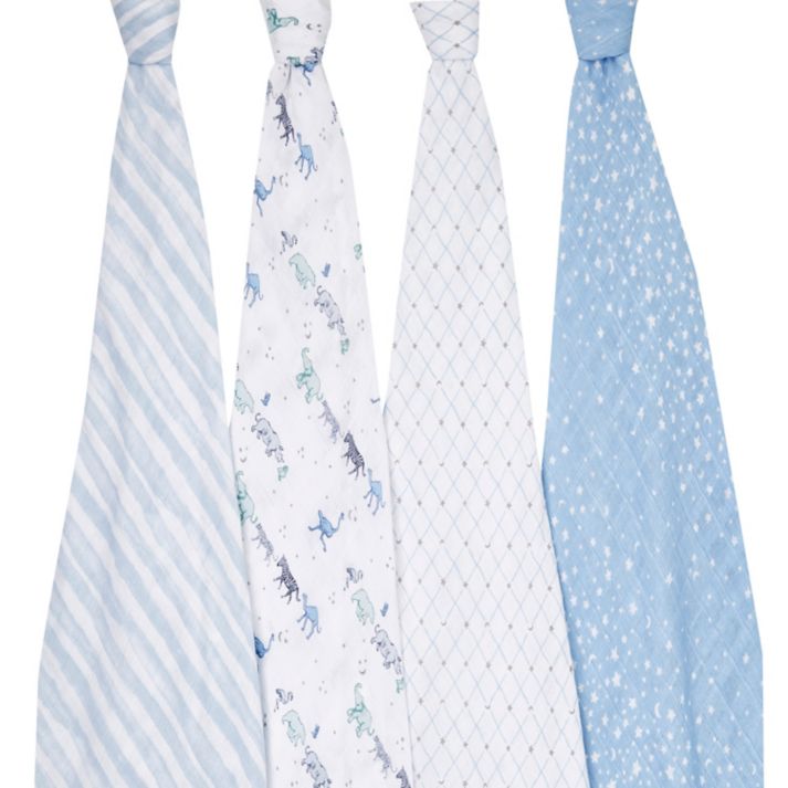 Aden Anais Classic Muslin Swaddle Blankets - Rising Star (4 Pack)