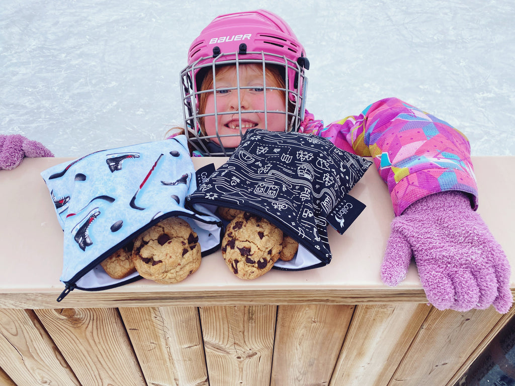 Colibri Reusable Large Snack Bag - Hockey