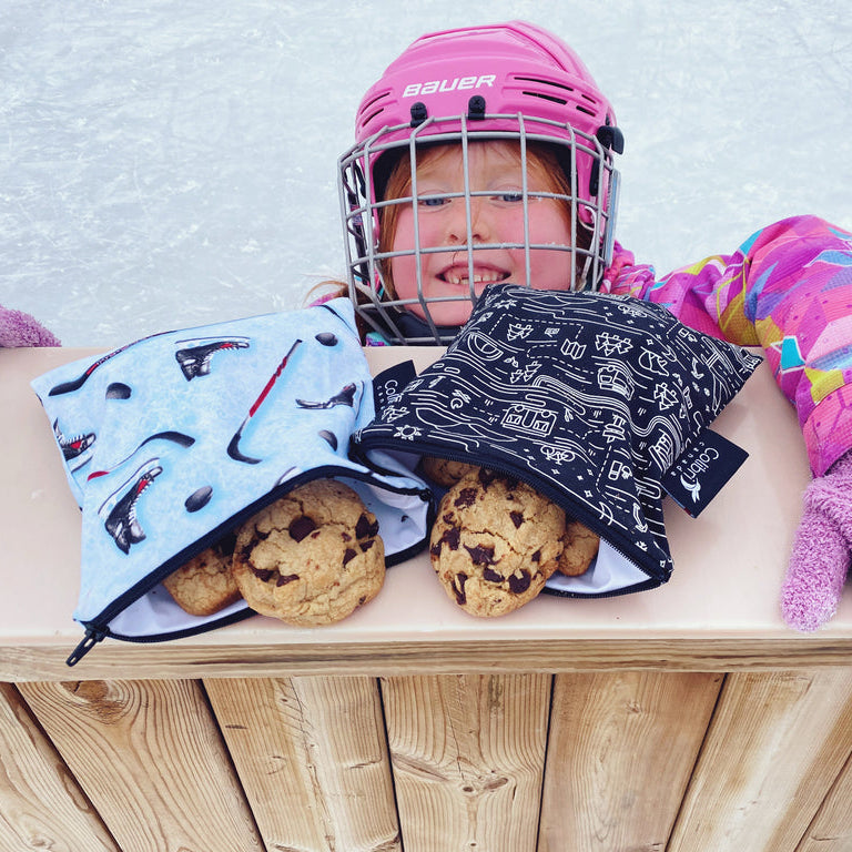 Colibri Reusable Large Snack Bag - Hockey