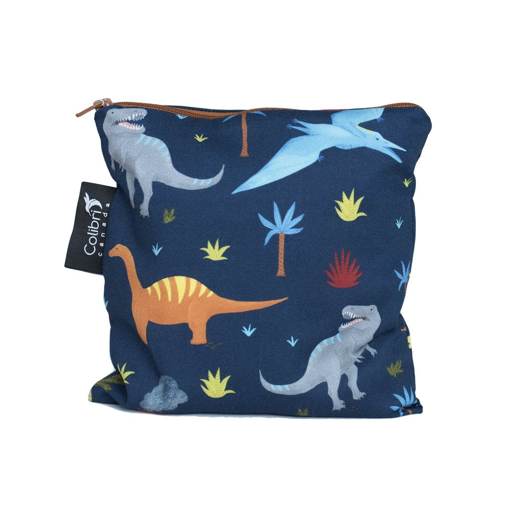 Colibri Reusable Large Snack Bag - Dinosaurs