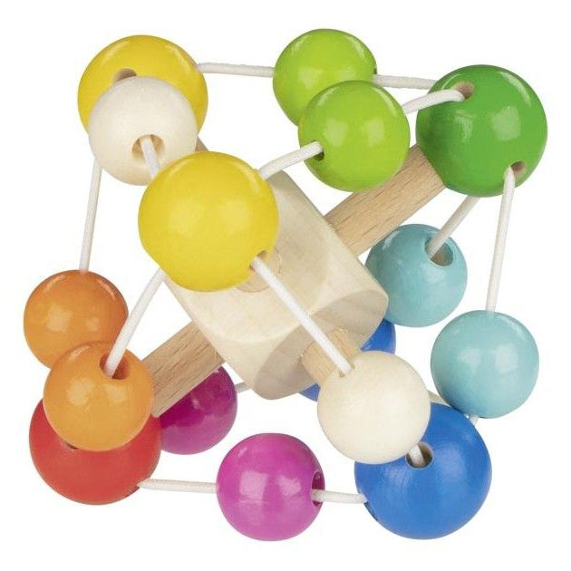 Heimess Wooden Touch Ring Rainbow Cube Square