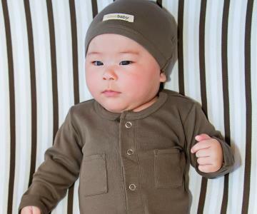 L'ovedbaby Organic Baby Gown - Bark Solid