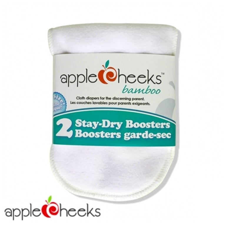 AppleCheeks One-size Stay-Dry Bamboo Booster - 2 pack