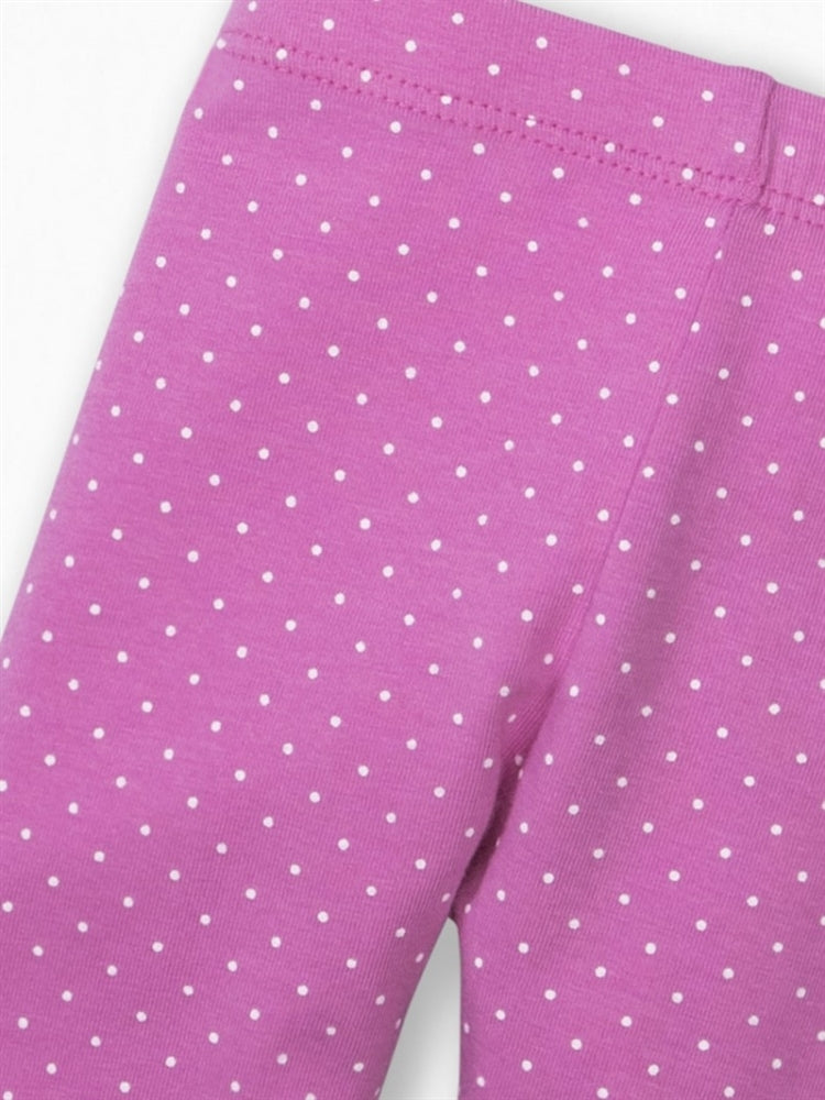 Colored Organics Leah Leggings (Wisteria / White Polka Print)