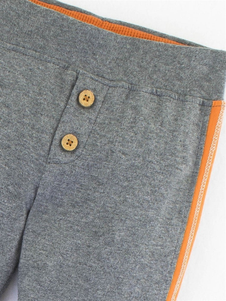 Colored Organics Evan Jersey Jogger Pant (Heather Grey/Clementine)