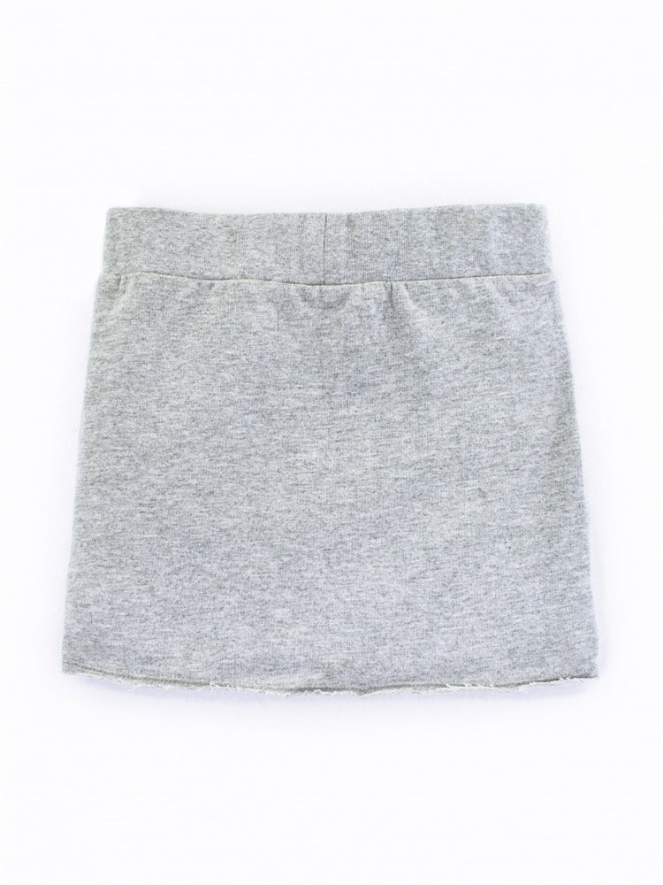 Colored Organics Raw Edge Skirt (Heather Grey) - Size 2T, 3T, 4T