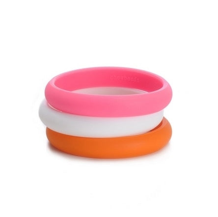 Chewbeads Silicone Skinny Charles Bangles (3pk) - Creamsicle