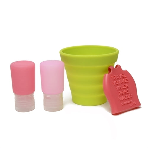 Chewbeads Silicone Travel Bath Set - Pink