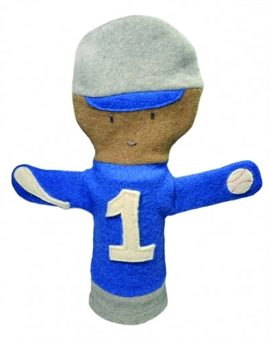 Cate and Levi Baseball Handmade Wool Puppet
