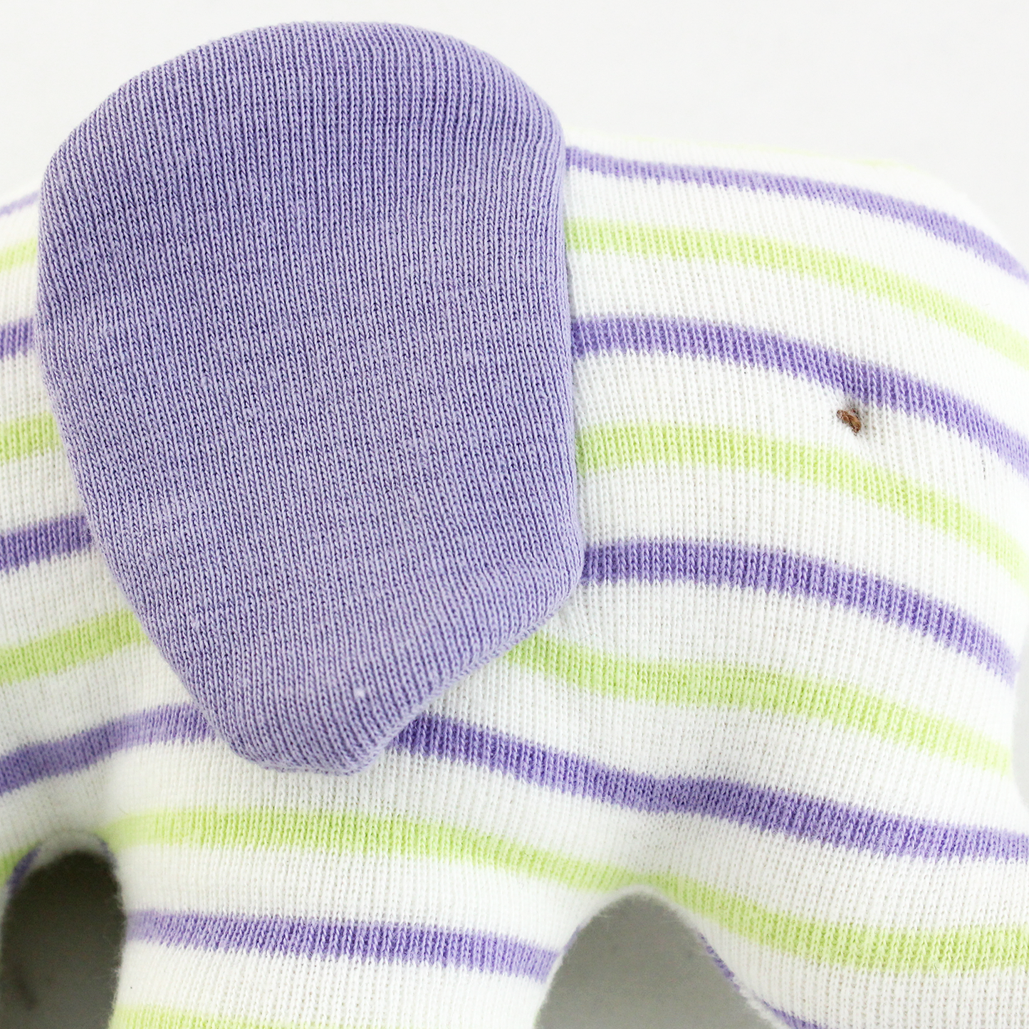 Under The Nile Organic Scrappy Elephant (Light Purple & Green Stripe)