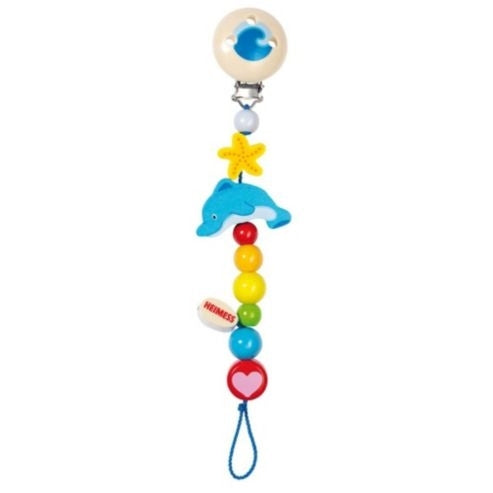 Heimess Wooden Pacifier Clips - Dolphin