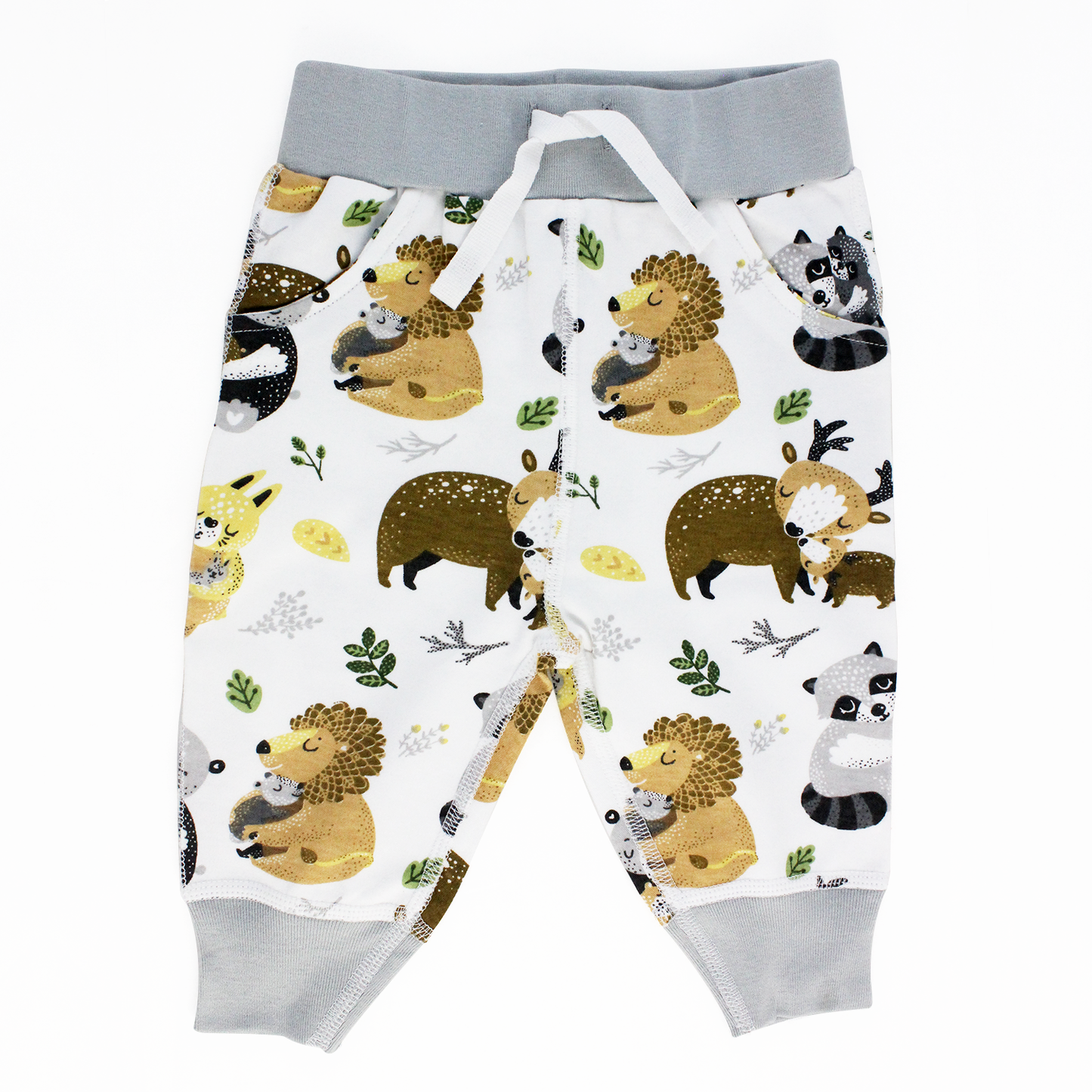 Endanzoo Matching Organic Cuff Pant & Headband - Safari Hugs
