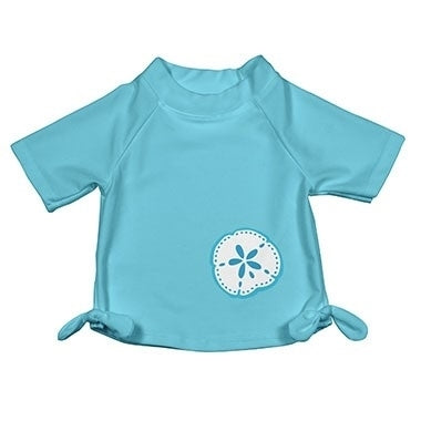 Iplay Short Sleeve Rashguard - Aqua Sanddollar