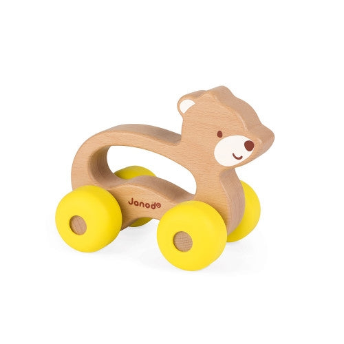 Janod Wooden Babypop Push Along - Bear
