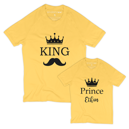 [Personalized] Matching Dad and Son Organic Tee Shirts - King & Prince