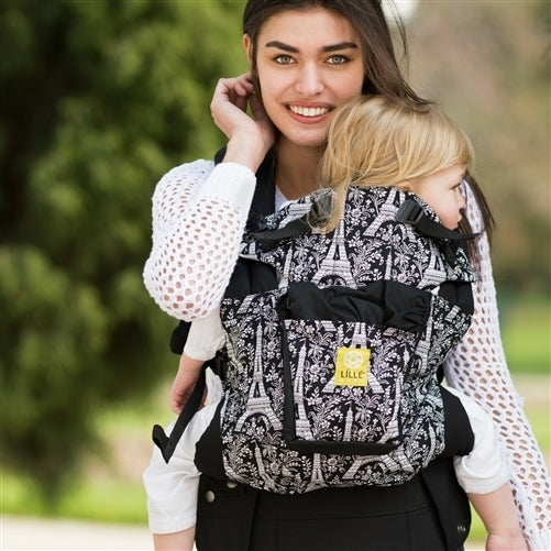 Lillebaby Complete 6-in-1 Baby Carrier – Original (Black w/ Eiffel Tower)