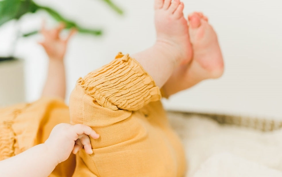 L'ovedbaby Organic Muslin Sleeveless Romper - Apricot