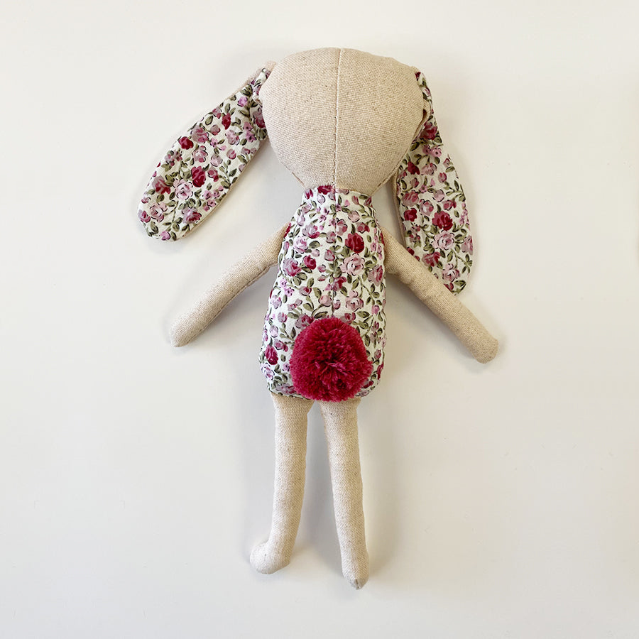 Miss Rose Sister Violet Organic Small Floral Bunny - Lilac Foral 10"