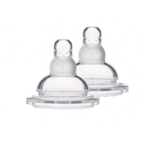 Mii Baby Silcone Nipples 2-pack - Medium Flow