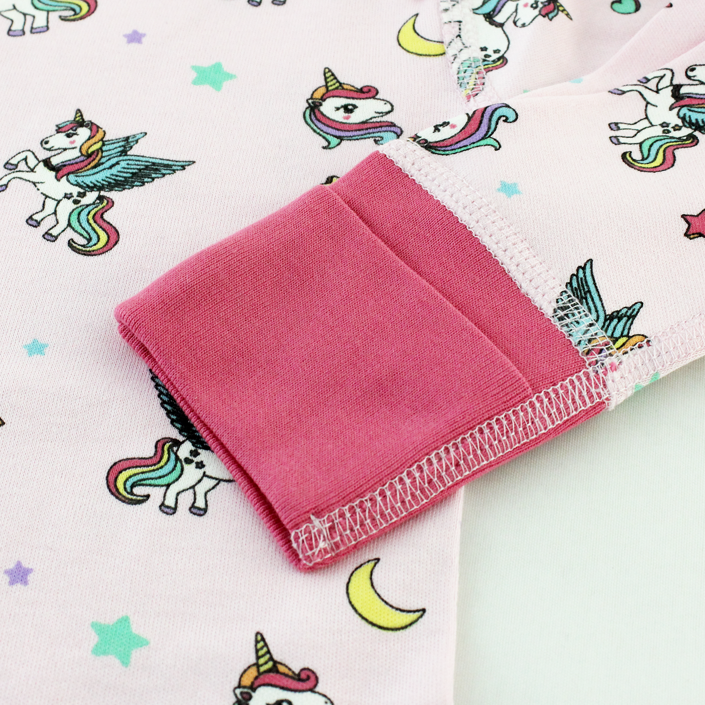 Endanzoo Organic Long Sleeve Bodysuit - Rainbow Unicorns