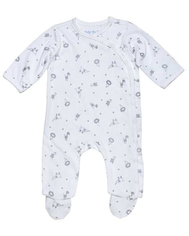 Under the Nile Organic Side Snap Footie - Animal Print