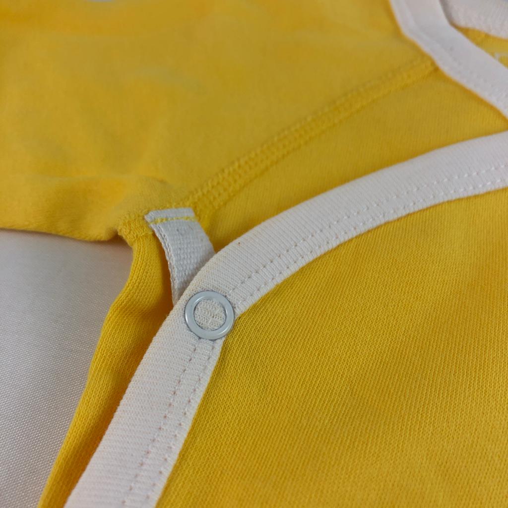 Endanzoo Organic Short Sleeve Kimono Onesie - Yellow