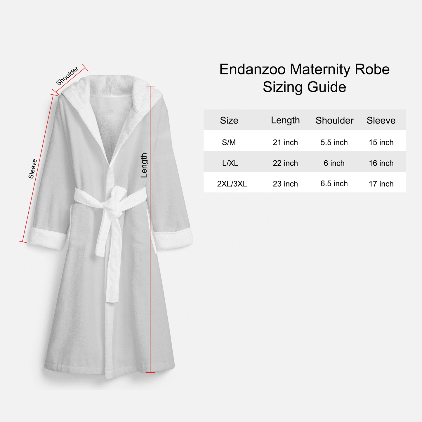 Endanzoo Organic Cotton Maternity Robe For Mom - Pink